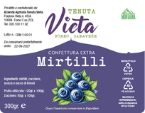 etichetta confettura mirtilli