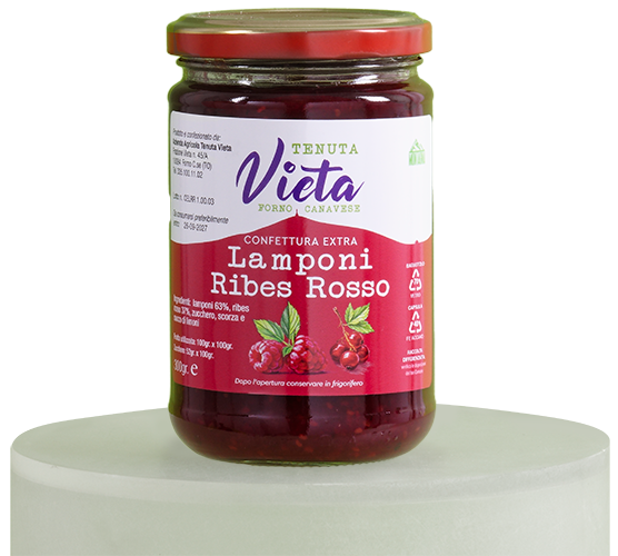 Confettura lamponi e ribes rosso della Tenuta Vieta