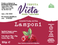 etichetta confettura di Lamponi Vieta